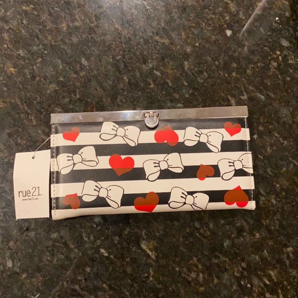 Striped Bow Wallet